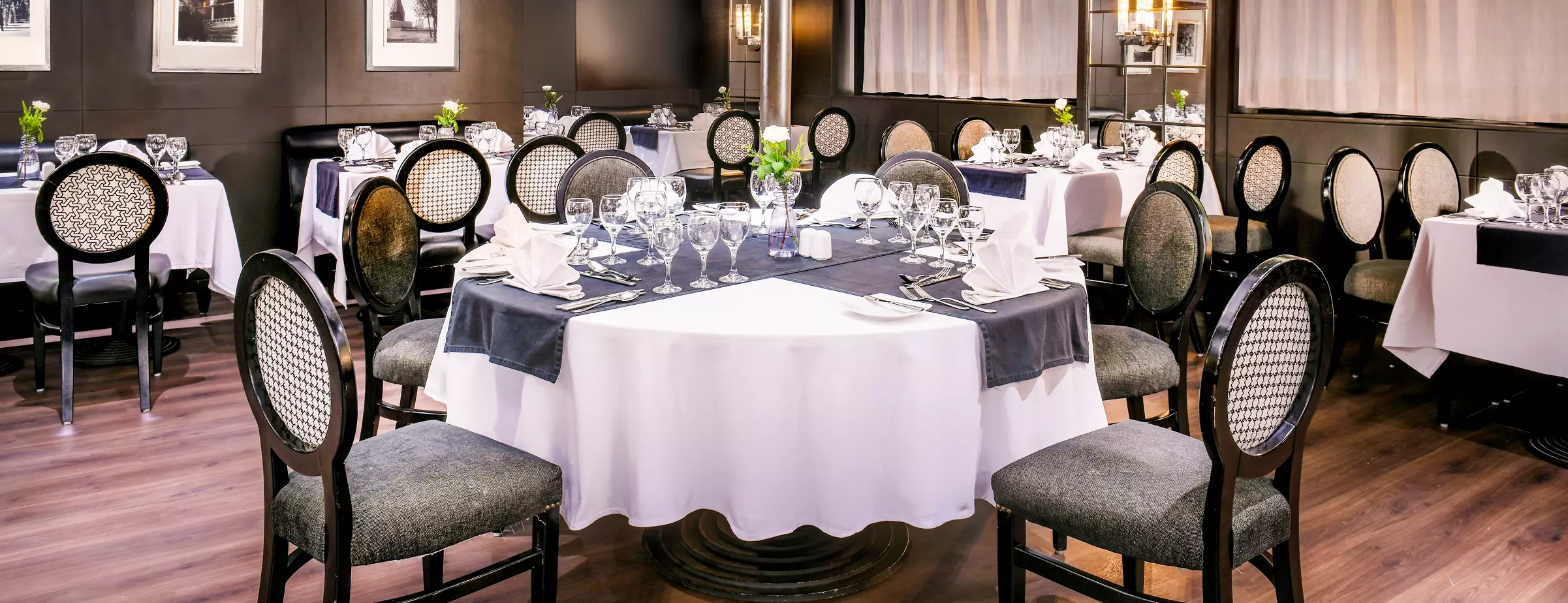 Restaurant aboard the Mövenpick MS Sun Ray Nile cruise